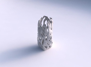vase twisted arc quadratic faceted cuts bulges house dish decor architectural decoration 3d print model - Mito3D