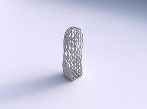 vase twisted arc rectangle diagonal grid lattice house decor 3d print model - Mito3D