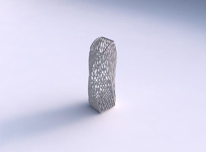 vase twisted arc rectangle lattice tiles house decor 3d print model - Mito3D