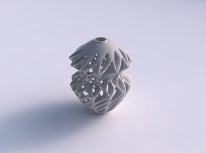 vase verdrehte biege glatt schneidet extrudiert gedrückt haus dekor 3d print model - Mito3D