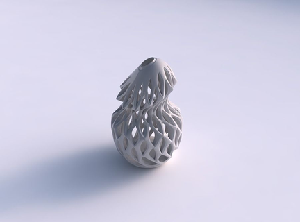 Vase verdrehte Biege glatt schneidet extrudiert gedehnt Ecke Haus Dekor 3d print model - Mito3D