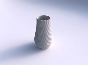 vase twisted Gebogenen extrudierten Linien 2 Haus gebogen extrudiert Dekor 3d print model - Mito3D