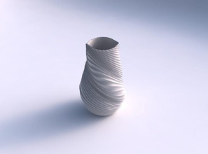 vaso torcido, dobrado extrudados linhas de 3 a casa torcida decoração 3d print model - Mito3D