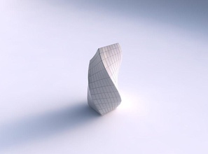 vase verdrehte gebogen quadratisch gitter platten gericht dekor architektonisch dekoration haus 3d print model - Mito3D