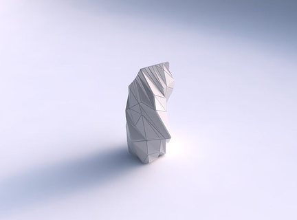 Vase verdrehte gebogen quadratisch zufällig Dreieck Platten Gericht Dekor architektonisch Dekoration Haus 3d print model - Mito3D