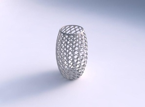 vase twisted bubble grid lattice house decor 3d print model - Mito3D