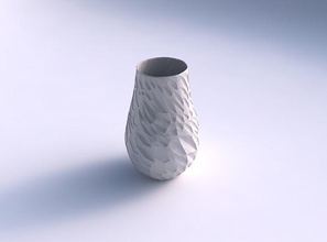 vase twisted crystal dents house decor 3d print model - Mito3D