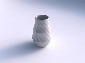 vase tordu incurvé plis maison décor 3d print model - Mito3D