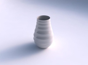 vaso contorto curvo orizzontale sezioni casa arredamento 3d print model - Mito3D
