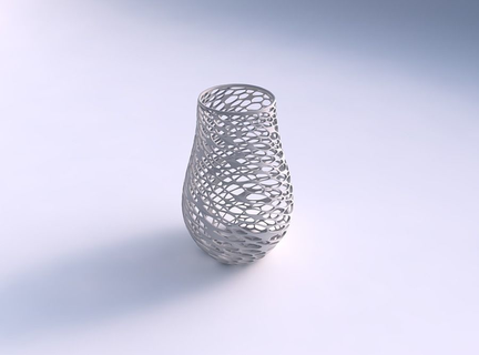 vaso contorto denso organico reticolo Casa arredamento 3d print model - Mito3D