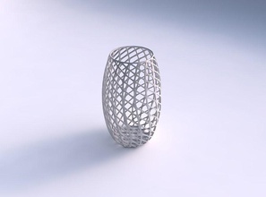 vase twisted diagonal grid lattice house decor 3d print model - Mito3D