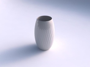 vase twisted diagonal grid pattern house decor 3d print model - Mito3D