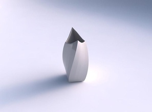 vase twisted double arc quadratische bands Haus Doppel Gericht Dekor architektonische Dekoration 3d print model - Mito3D