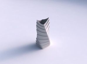 vaso twisted doppio arco rettangolo strati orizzontali casa il arc orizzontale livelli arredamento 3d print model - Mito3D