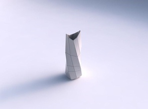vase twisted double arc rectangle large plates house decor 3d print model - Mito3D