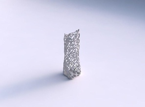 vase twisted double arc rectangle dense organic lattice house decor 3d print model - Mito3D