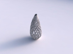 vaso intrecciati a forma di goccia liscia tagli estrusi top pimp up casa il twisted drop che liscio i estruso arredamento 3d print model - Mito3D