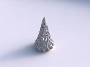 vase twisted drop shape smooth cuts extruded streched house decor 3d print model - Mito3D