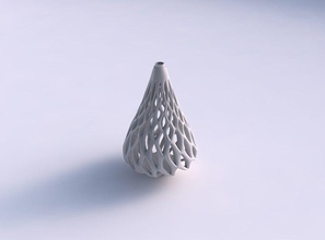 vaso torcido solta suave cortes extrudado largo casa decoração 3d print model - Mito3D