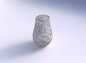vase tordu organique fine maille maison des beaux treillis décor 3d print model - Mito3D