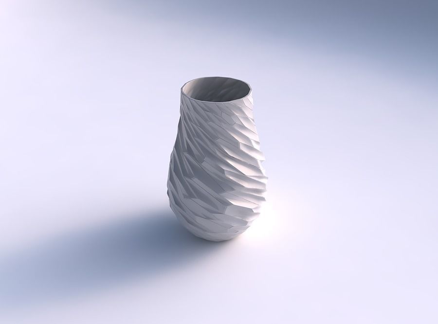 vaso fino torcido torcida orgânica células a casa bem decoração 3D print model - Mito3D