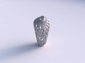 vase twisted flared slim smooth beveled cuts extruded top pimp up house decor 3d print model - Mito3D
