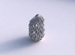 vase verdrehte flammte schlank glatt schneidet scharf kanten extrudiert gedehnt ecke haus dekor 3d print model - Mito3D