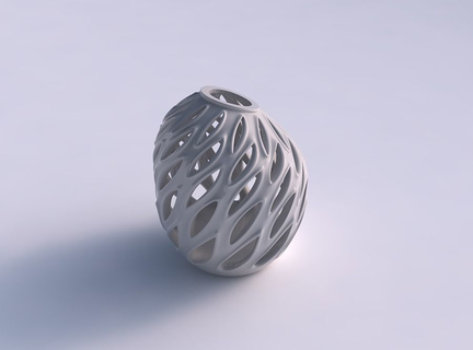 vaso contorto svasato liscio tagli estruso bordi spremuto allungato angolo Casa arredamento 3d print model - Mito3D