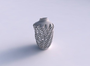 vaso twisted svasata liscia tagli estrusi top eccentrico casa il a che liscio i estruso arredamento 3d print model - Mito3D