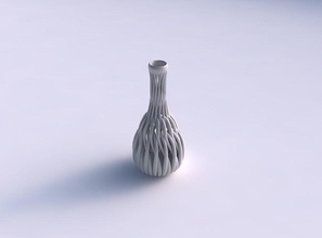 vase twisted jug muscle structure long neck house decor 3d print model - Mito3D