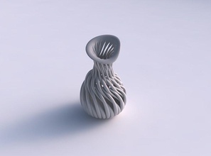 vase twisted jug muscle structure pimp up top house decor 3d print model - Mito3D
