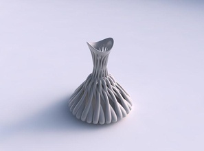 vase twisted Krug Muskulatur gestreckt oben Haus jug Muskel - Struktur top Dekor 3d print model - Mito3D