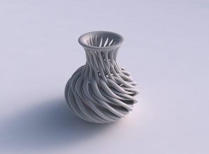 vase twisted Krug Muskel-Struktur verdreht, gequetscht Haus jug Muskel - Struktur gepresste Dekor 3d print model - Mito3D