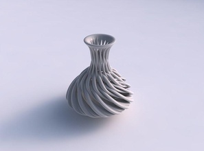 vaso twisted brocca struttura muscolare vasta centro casa il muscolo ampia medio arredamento 3d print model - Mito3D