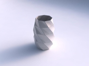 vase twisted large plates house decor 3d print model - Mito3D