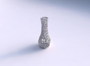 vase twisted größere öffnung hexagon twisted-Dichte Bio-Gitter Haus größer Eröffnung dicht Bio Gitter Gericht Dekor architektonische Dekoration 3d print model - Mito3D