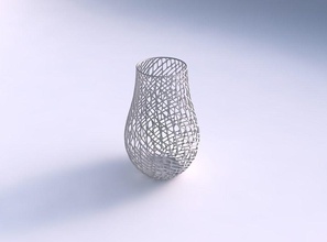 vase twisted lattice tiles house decor 3d print model - Mito3D