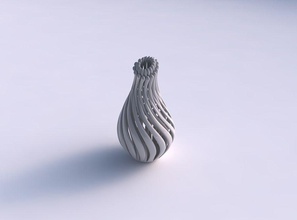 vase verdrehte muskel struktur sanft tipps zuhälter up haus dekor 3d print model - Mito3D