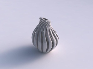 vaso torcido músculo estrutura suave dicas espremido esticado canto casa decoração 3d print model - Mito3D