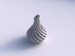 vase twisted muscle structure soft tips streched corner house decor 3d print model - Mito3D