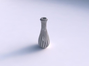 vase twisted muscle structure soft tips widened top house decor 3d print model - Mito3D
