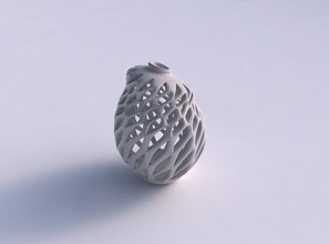 vase verdrehte birne gestalten glatt schneidet extrudiert gedrückt gedehnt ecke haus dekor 3d print model - Mito3D