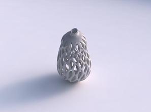 vase twisted pear smooth cuts extruded top pimp up house decor 3d print model - Mito3D