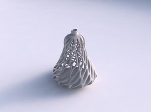 vaso twisted pear liscia tagli estrusi top che si estendono in alto casa il pera a liscio i estruso allungate arredamento 3d print model - Mito3D