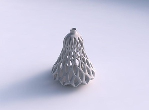 vase twisted pear smooth cuts extruded top streched house decor 3d print model - Mito3D
