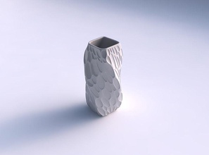 vase twisted quadratic bubbles house dish decor architectural decoration 3d print model - Mito3D