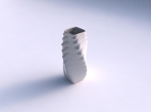 vaso twisted quadratica curve sezioni orizzontali il curvo orizzontale le piatto arredamento architettonici la decorazione casa 3d print model - Mito3D