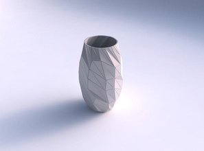 vase twisted random triangle plates 2 house decor 3d print model - Mito3D