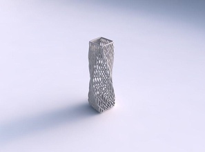 vase twisted Rechteck-Gitter-Fliesen Haus Rechteck Gitter Fliesen Dekor 3d print model - Mito3D