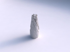 vaso intrecciati pelle di rettile fori casa il twisted i arredamento 3d print model - Mito3D